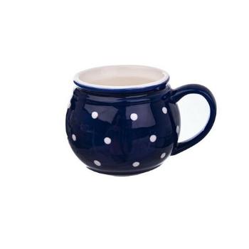 Cană ceramică Orion Slicer 0,2 l, albastru/bulină mică