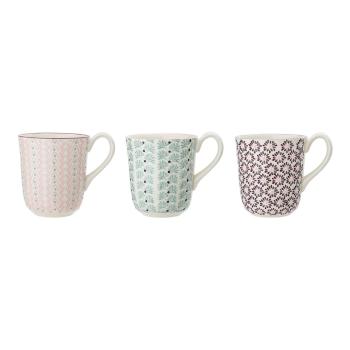 Set de 3 căni din gresie ceramică Bloomingville Maya, 360 ml