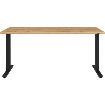 Birou cu blat cu aspect de lemn de stejar cu înălțime ajustabilă electric 80x160 cm Lissabon – Germania