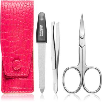 DuKaS Premium Line Solingen Set de călătorii 892 Pink Crocodile (3 pc)