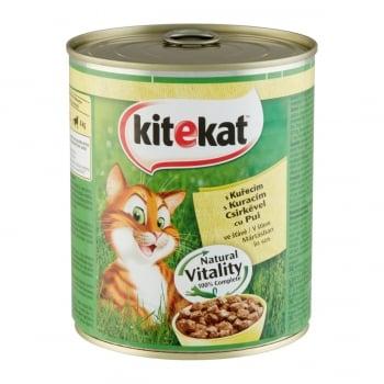 KITEKAT, Pui, conservă hrană umedă pisici, (în sos), 800g