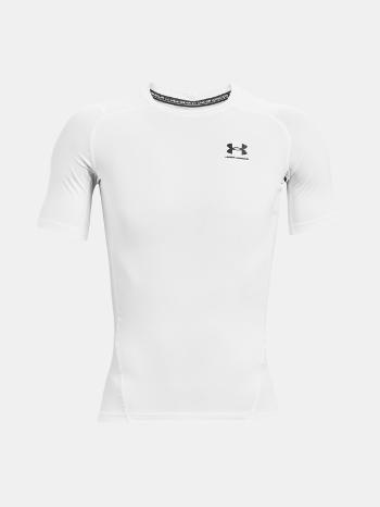 Under Armour UA HG Armour Comp SS Tricou Alb