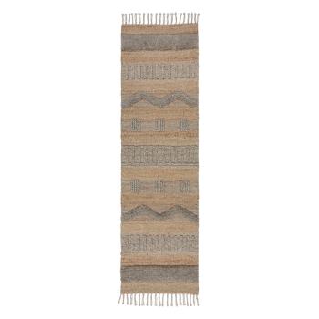 Covor tip traversă gri deschis/în culoare naturală 60x230 cm Medina – Flair Rugs