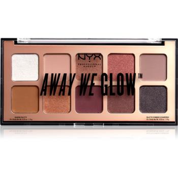 NYX Professional Makeup Away We Glow paletă cu farduri de ochi culoare 01 Love Beam 10 g