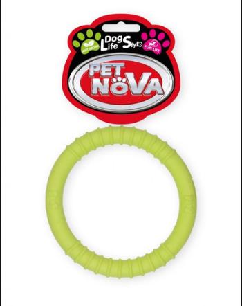 PET NOVA DOG LIFE STYLE Ringo jucarie din cauciuc pentru caini 9,5cm, galben, aroma menta