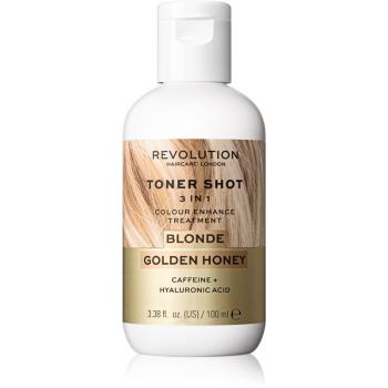 Revolution Haircare Toner Shot Blonde Golden Honey masca tonifianta si hranitoare 3 in 1 culoare Blonde Golden Honey 100 ml