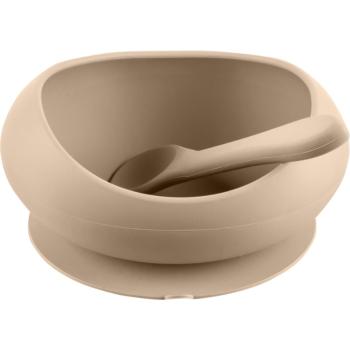 Zopa Silicone Tableware Set serviciu de masă pentru copii Sand Beige 1 buc