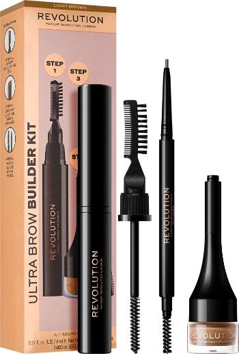 Revolution Set de îngrijire a sprâncenelor Ultra Brow Builder Kit Light Brown