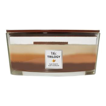 WoodWick Lumânăre parfumate barcă Trilogy Cafe Sweets453 g