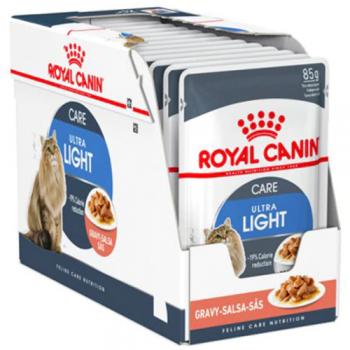 Royal Canin Light Weight Care Adult, bax hrană umedă pisici, managementul greutății, (în sos), 85g x 12