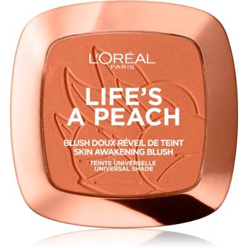 L’Oréal Paris Wake Up & Glow Life’s a Peach blush culoare 01 Peach Addict 9 g