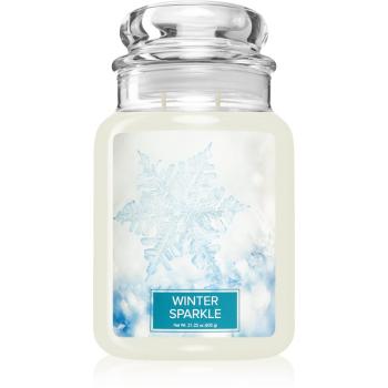 Village Candle Winter Sparkle lumânare parfumată  (Glass Lid) 602 g