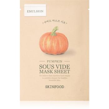 Skinfood Sous Vide Pumpkin mască textilă pentru contururile faciale, cu efect de fermitate pentru o piele mai luminoasa 1 buc
