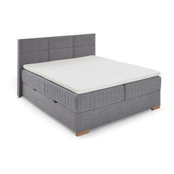 Pat boxspring gri cu spațiu de depozitare 160x200 cm Tambo – Meise Möbel