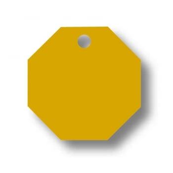 Medalion Imarc Aluminiu, Hexagon, Auriu, Masura L - Gravare Gratuita