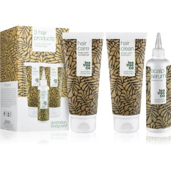 Australian Bodycare 3 Hair Products set (pentru un scalp uscat, atenueaza senzatia de mancarime)