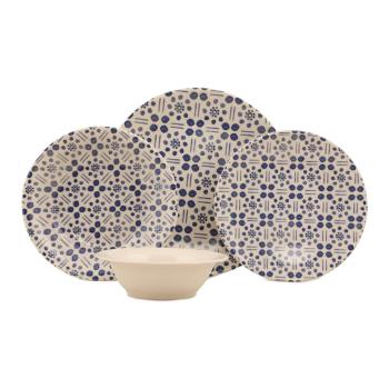 Set veselă 24 piese din gresie ceramică Kütahya Porselen Dots