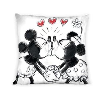Husă de pernă 40x40 cm - Mickey și Minnie Mouse - alb-negru