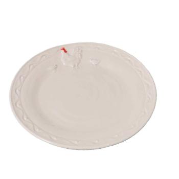 Farfurie din ceramică Antic Line Hen, ⌀ 21 cm, alb