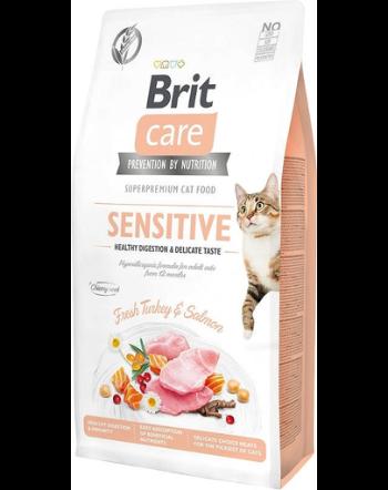 BRIT Care Cat Grain-Free Sensitive hrana pisici adulte cu tract digestiv sensibil 2 kg