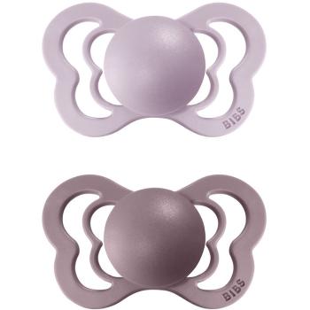 BIBS Couture Silicone Size 2: 6+ months suzetă Lilac / Heather 2 buc