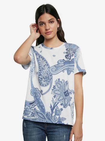 Desigual TS Popasley Tricou Alb