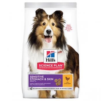 Pachet 2 x Hill's SP Canine Adult Sensitive Skin & Stomach Pui, 14 Kg