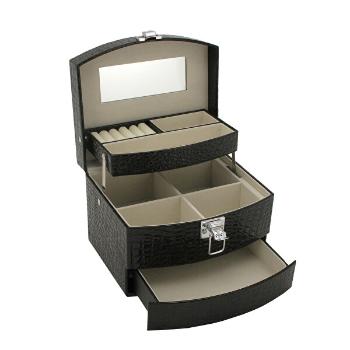 JK Box Negru cutie de bijuterii SP-304 / A25 / N