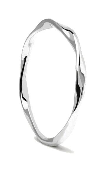 PDPAOLA Inel argintiu minimalist SPIRAL Silver AN02-804 56 mm