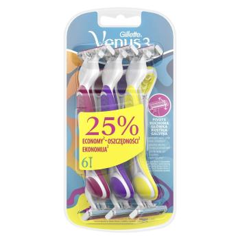 Gillette Aparate de ras Simply Venus 3 Plus Yellow 6 buc