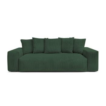 Canapea verde cu tapițerie din catifea reiată  280 cm Voltaire – Bobochic Paris