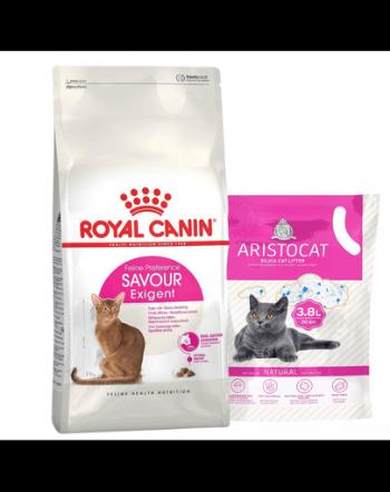 ROYAL CANIN Exigent Savour hrana uscata pisica pentru apetit capricios 35/30 10 kg + ARISTOCAT Nisip din silicon pentru litiera pisicilor, silica fara miros PREMIUM 3.8 l GRATIS