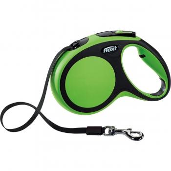 FLEXI Comfort M, lesă retractabilă câini, 25kg, bandă, 5m, verde