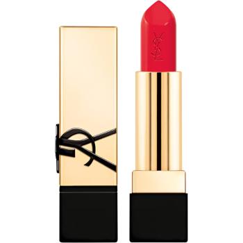 Yves Saint Laurent Ruj cu aspect satinat Rouge Pur Couture Caring (Satin Lipstick) 3,8 g Prêt a Porter Crimson