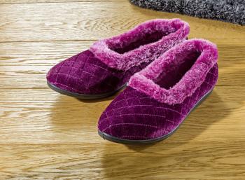 Papuci de casa Inga - culoare rosu burgund - Mărimea 41