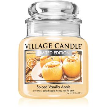 Village Candle Spiced Vanilla Apple lumânare parfumată  (Glass Lid) 389 g