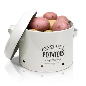 Klarstein Idaho, doză pentru cartofi, placă de oțel emailat, aprox.27 × 21 × 23,5 cm (L × Î × A), inoxidabilă
