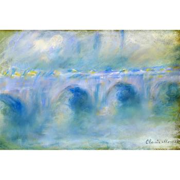 Reproducere pe pânză după Claude Monet - Le Pont de Waterloo, 90 x 60 cm