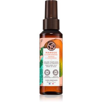 Yves Rocher Bain de Nature spray parfumat pentru corp și păr pentru femei Mango & Coriander 100 ml