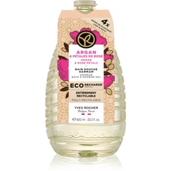 Yves Rocher Bain de Nature gel de duș rezervă Argan & Rose Petals 600 ml