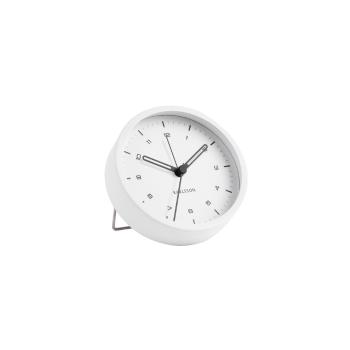 Ceas cu alarmă Karlsson Tinge, ø 9 cm, alb
