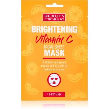 Beauty Formulas Vitamin C mască textilă iluminatoare cu vitamina C 1 buc