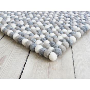 Covor cu bile din lână Wooldot Ball Rugs, 100 x 150 cm, gri deschis