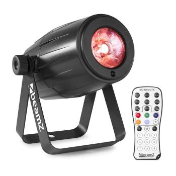 Beamz PS21W, LED pin-spot, reflektor, 12 W, 4 v 1 LED RGBW, telecomandă IR, negru