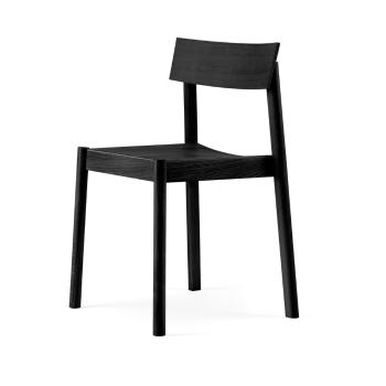 Scaun dining din lemn de stejar EMKO Citizen Rectangle, negru