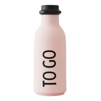 Sticlă pentru apă Design Letters To Go, 500 ml, roz deschis