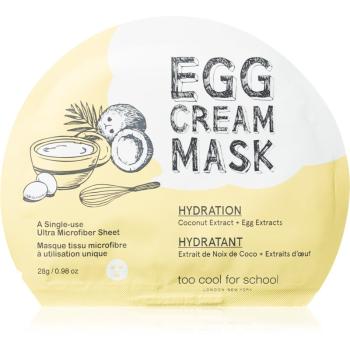 Too Cool For School Egg Cream Mask masca de celule cu efect lucios si hidratant 28 g