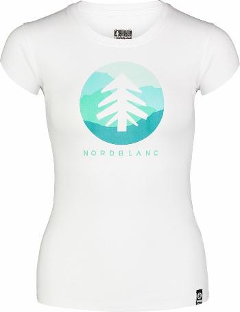 Tricou din bumbac pentru femei NORDBLANC Suntre alb NBSLT7388_BLA