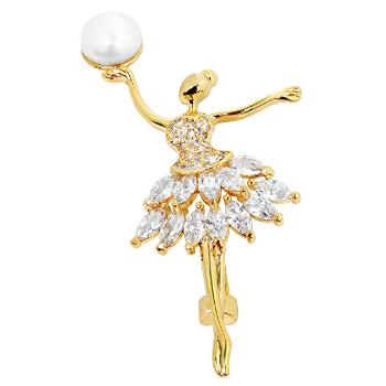 JwL Luxury Pearls Aur placat pe aur JL0375 Crystal Balerina