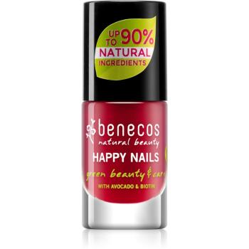 Benecos Happy Nails lac de unghii pentru ingrijire culoare Vintage Red 5 ml